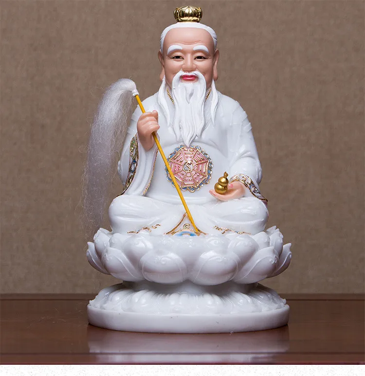 Wholesale Buddhism Taoism figure Southeast Asia HOME Propitious Prosperity TAI SHANG LAO JUN BUDDHA God jade FENG SHUI statue