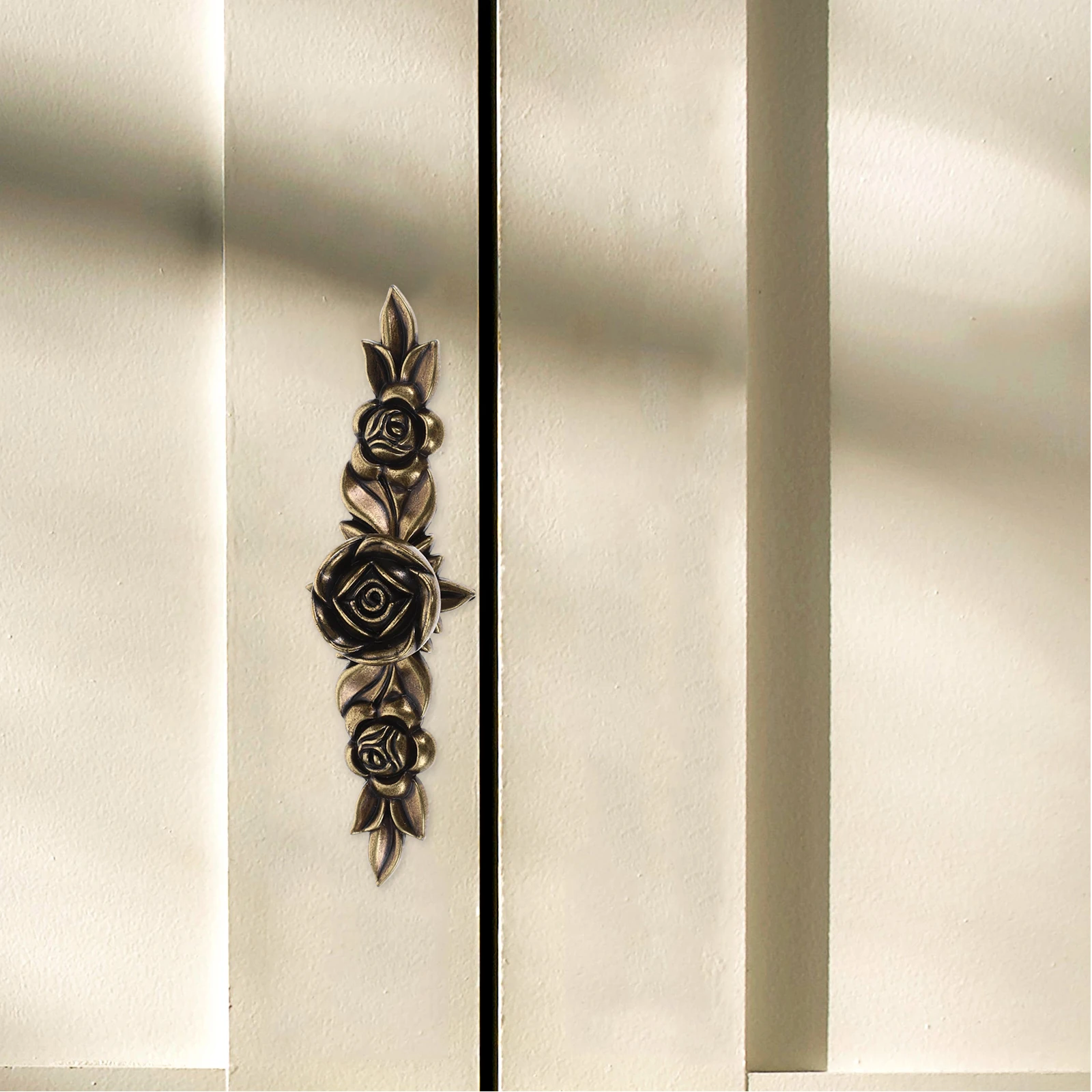 

2Pcs Vintage Rose Drawer Pulls Cabinet Knobs Zinc Alloy Cupboard Door Handles Kitchen Furniture Wardrobe