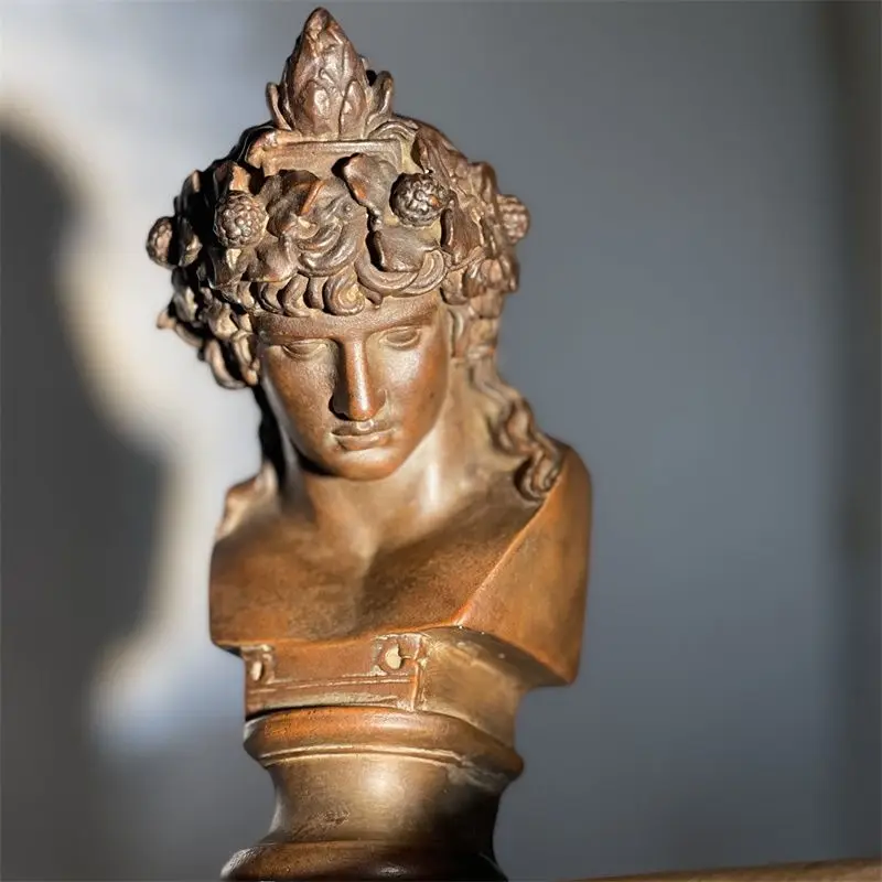 Replica of the Ancient Greek Statue Dionysus Head Art Sketch Teaching Aids Home Desktop Decoration Ornaments Creative