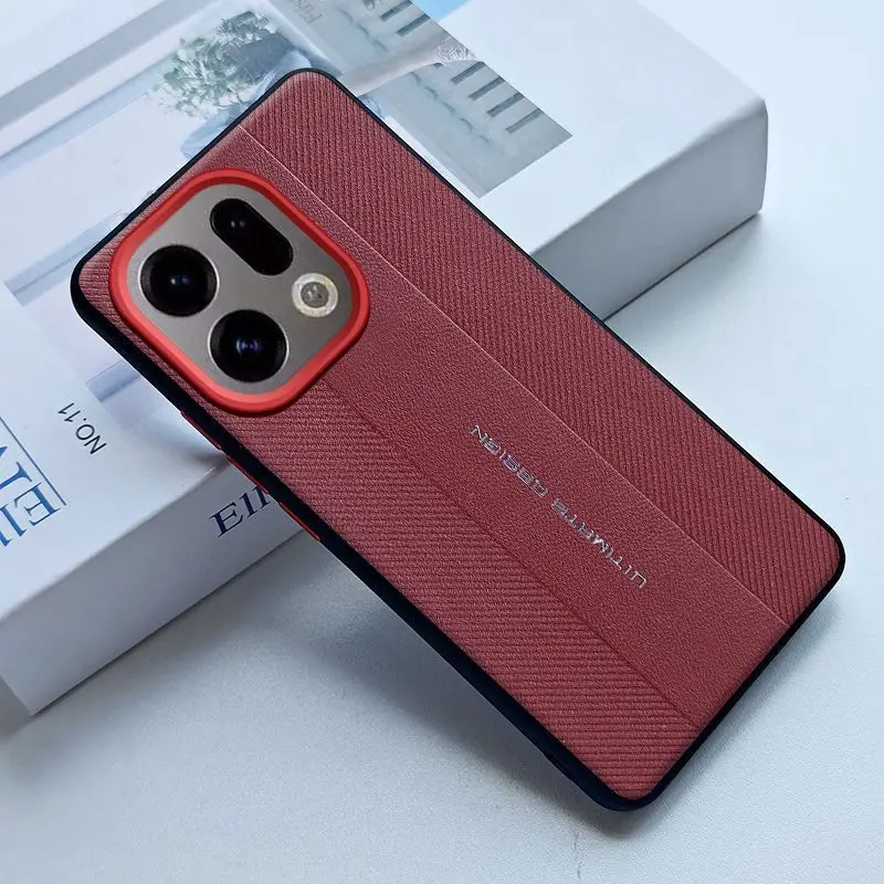 حافظة لهاتف OPPO Find X9 X8 Pro غطاء حماية لعدسة الكاميرا المعدنية من الجلد لهاتف OPPO Find X8 Ultra X8s Shell Bumper Funda #4