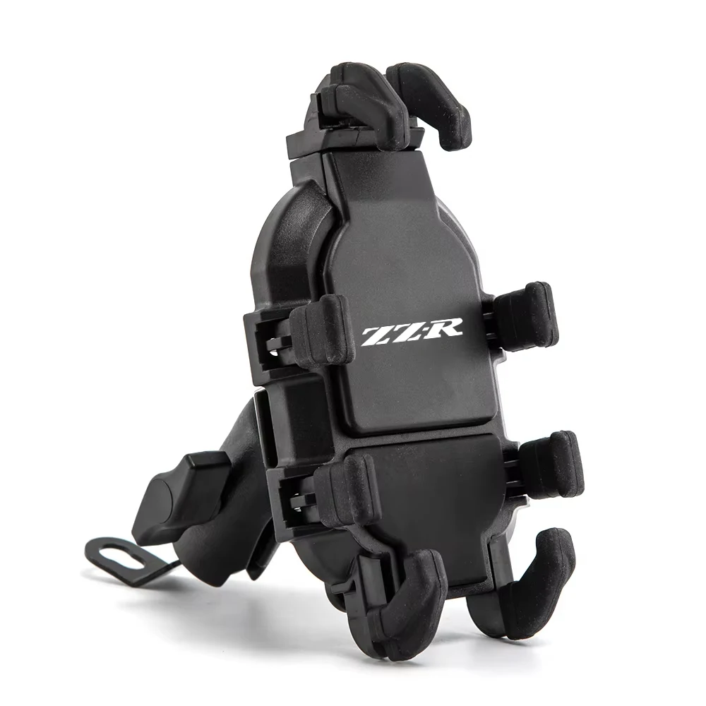 Rearview Mirror Motorcycle Phone Mount Anti-Shake Rotation Holder For Z Kawasaki ZZR600 ZZR1200 1400 ZZR 600 1200 Adjustable view 4