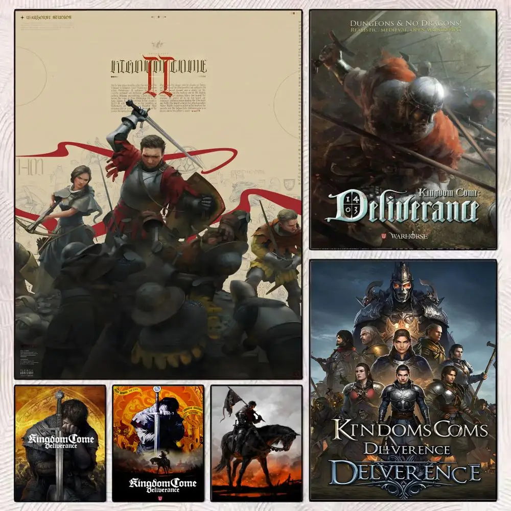 Game K-Kingdom Come Deliverance 2 Poster Sticker Self Adhesive for Office Home Theater Wall Art Decor Fancy Gift