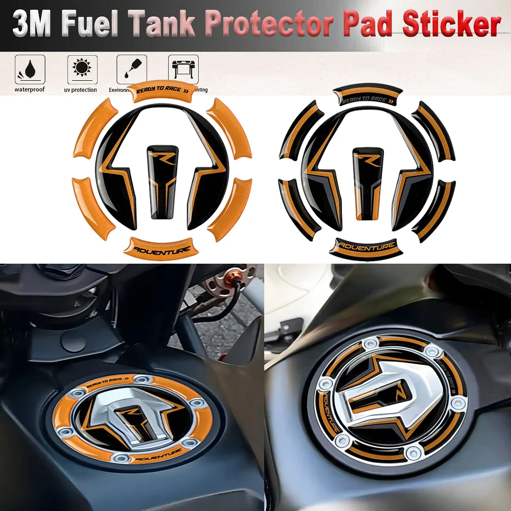 

For KTM Adventure 250 390 790 890 Tank Covers Stickers Motorcycle Accessories Protector Tankpad Pad Cap Decals ADV S R 2022 2023