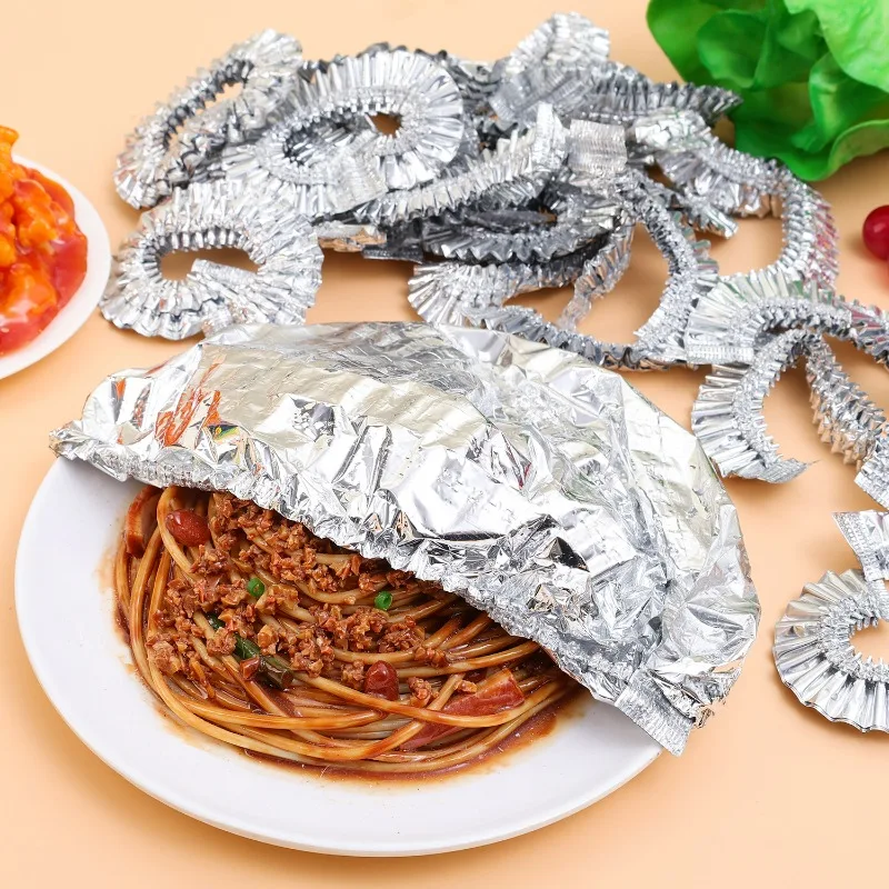 60/10Pcs Aluminum Foil Food Cover Food Grade Reusable Food Covers Saran Wrap Fresh-keeping Lid Fruit Vegetable Insulation Covers