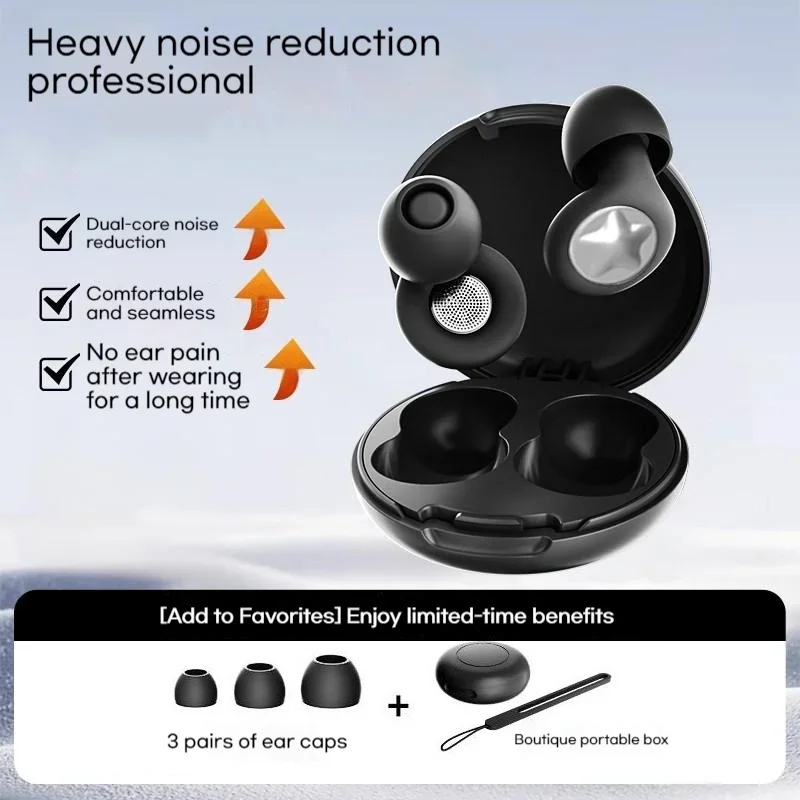 Quiet Earbuds Silicone Earplugs for Swimming Sleep Noise Reduction Soundproof Reduce Disturbances Quality Earplugs Supplies image 6