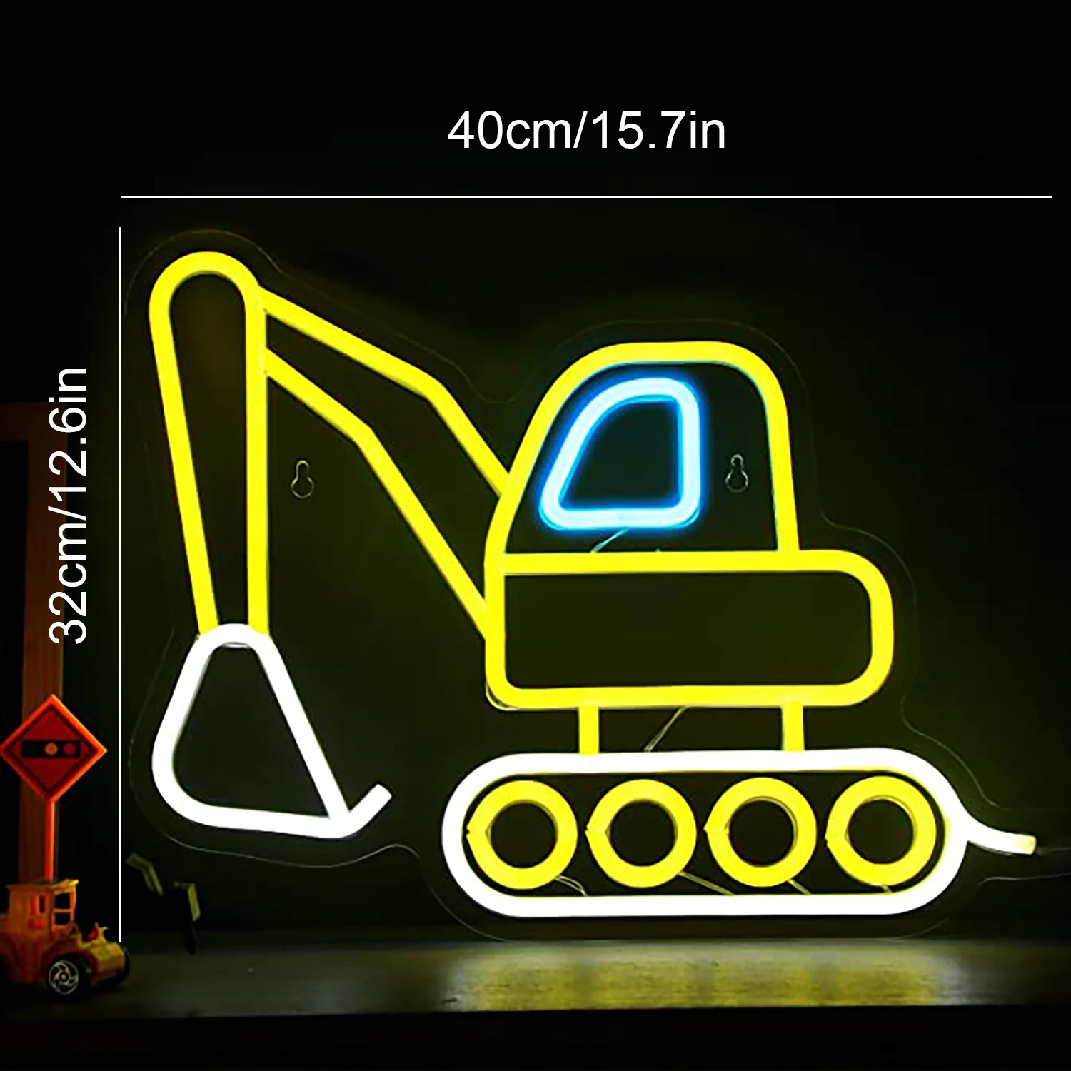 Excavating Machinery Neon Sign Room Decor Fun Light LED Neon Sign for Bedroom Wall Art Decor for Kid Room Party Light Anime Gift