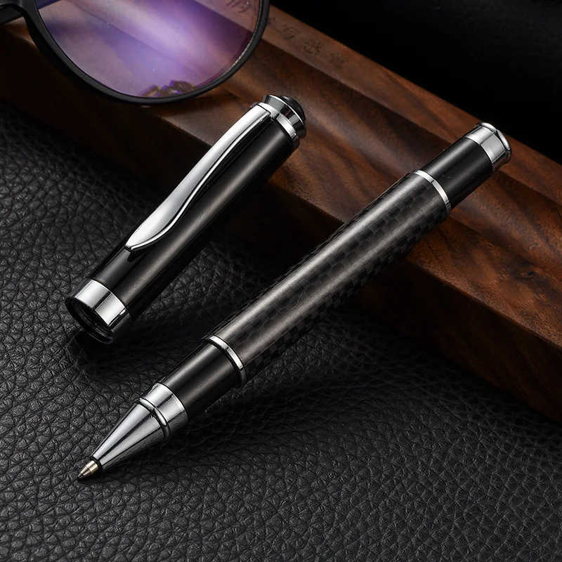 عالية الجودة الكلاسيكية ألياف الكربون قلم حبر جاف/الأسطوانة الكرة أقلام القرطاسية مكتب اللوازم المدرسية الكتابة الملء هدية القلم MB #2