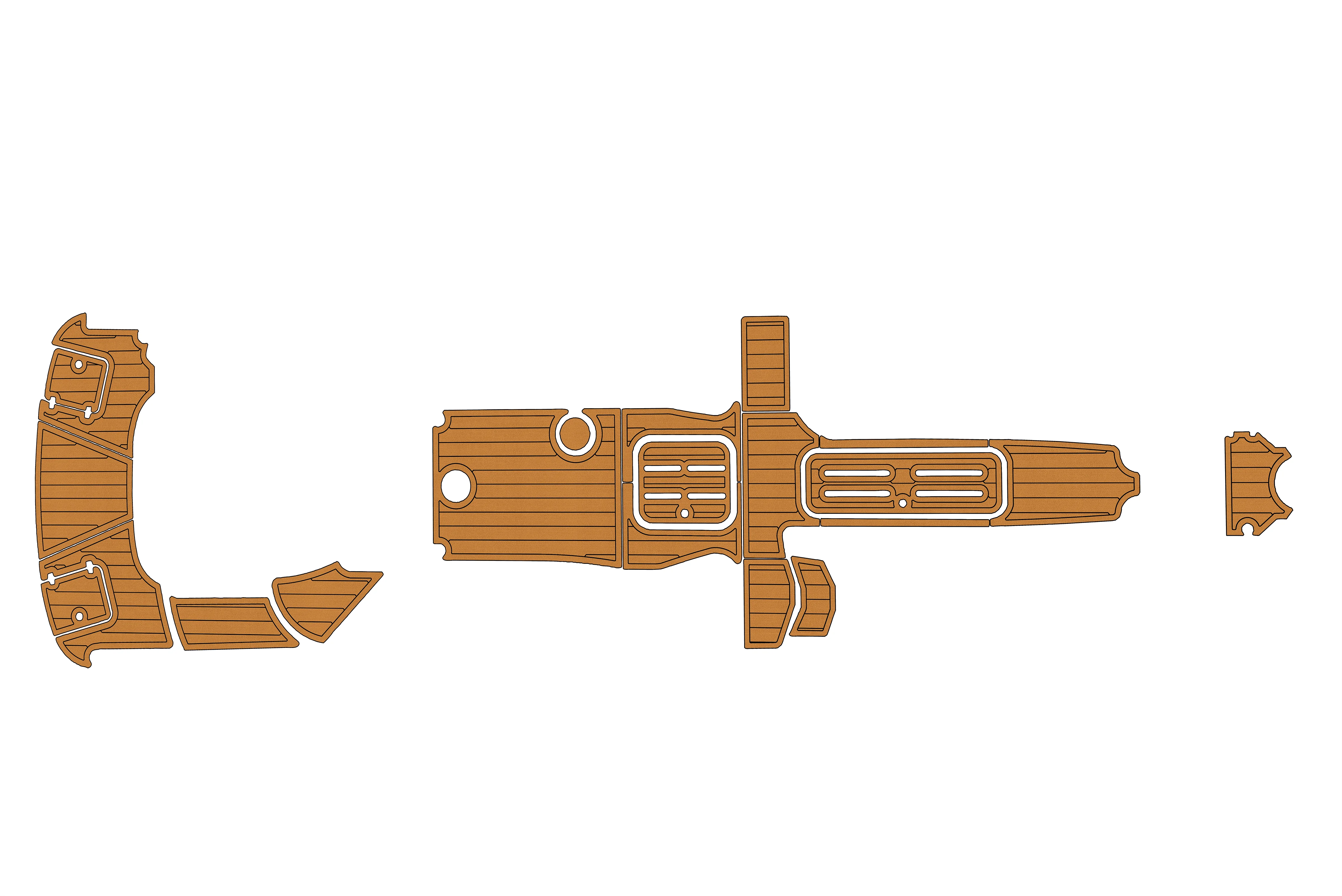 

Нескользящий коврик из морского искусственного тикового EVA - 2009-2010 Bryant 268 br Самоклеящаяся подкладка для палубы лодки 1/4 дюйма (6 мм) для кабины и палубы