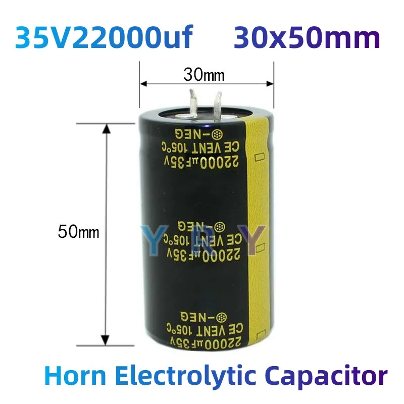 5pcs 35V22000uf 35V High Quality Horn Electrolytic Capacitor 30x50mm 22000Uf 35V22000Uf 35V22000Uf