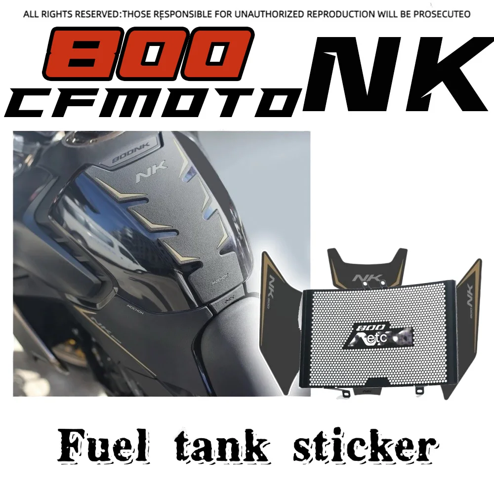 

For CFMOTO 800NK custom fuel tank stickers fishbone stickers side anti-slip stickers pull flower protection decals