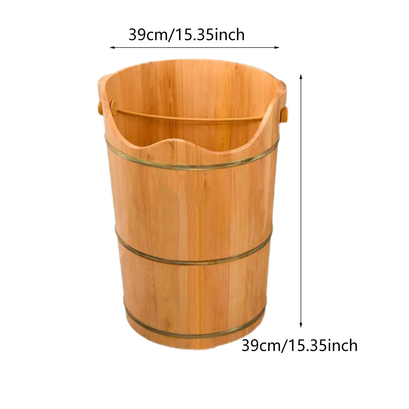 Lavabo para baño de pies de madera, bañera para remojar los pies, portátil, SPA para pies, cuenco para pedicura, cómodo barril para pedicura, lavabo para Sauna y hogar