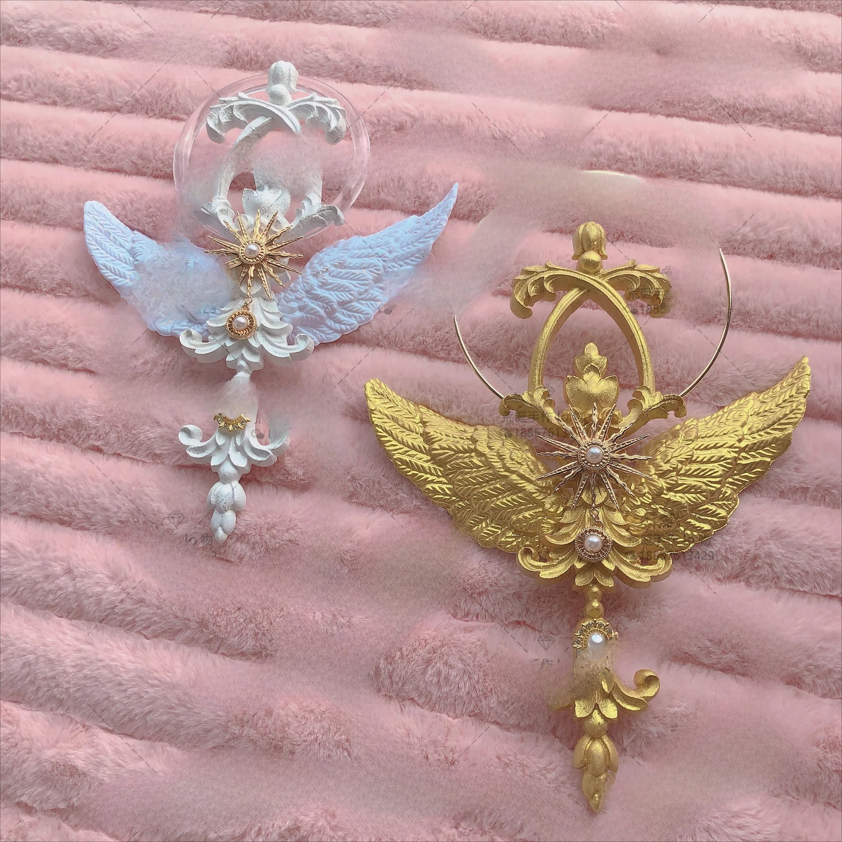 Platinum wings super gorgeous flower wedding tea party catwalk walking stick photo props