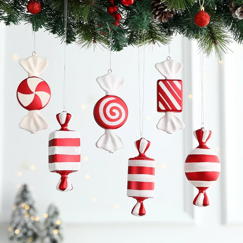 18 Decorazioni Natalizie A Bastoncino Di Zucchero Rosso E Bianco Per Albero Di Natale – Plastica Resistente