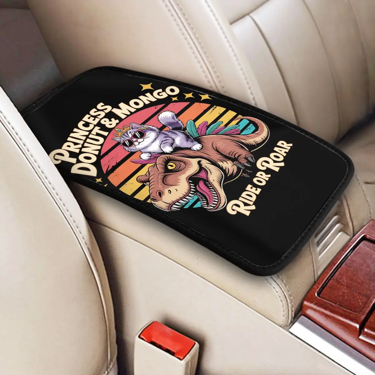 Housse de protection pour accoudoir de voiture, série Cat Book Moments, coussin de console centrale, Dungeon Crawler Carl, intérieur automobile