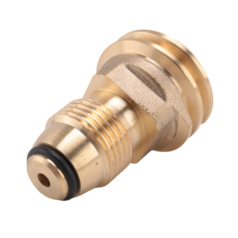 2Pcs Propane Gas Adapter Converts POL LP Tank Service Valve To QCC1/Type1 Outlet Brass Adapter Adapter