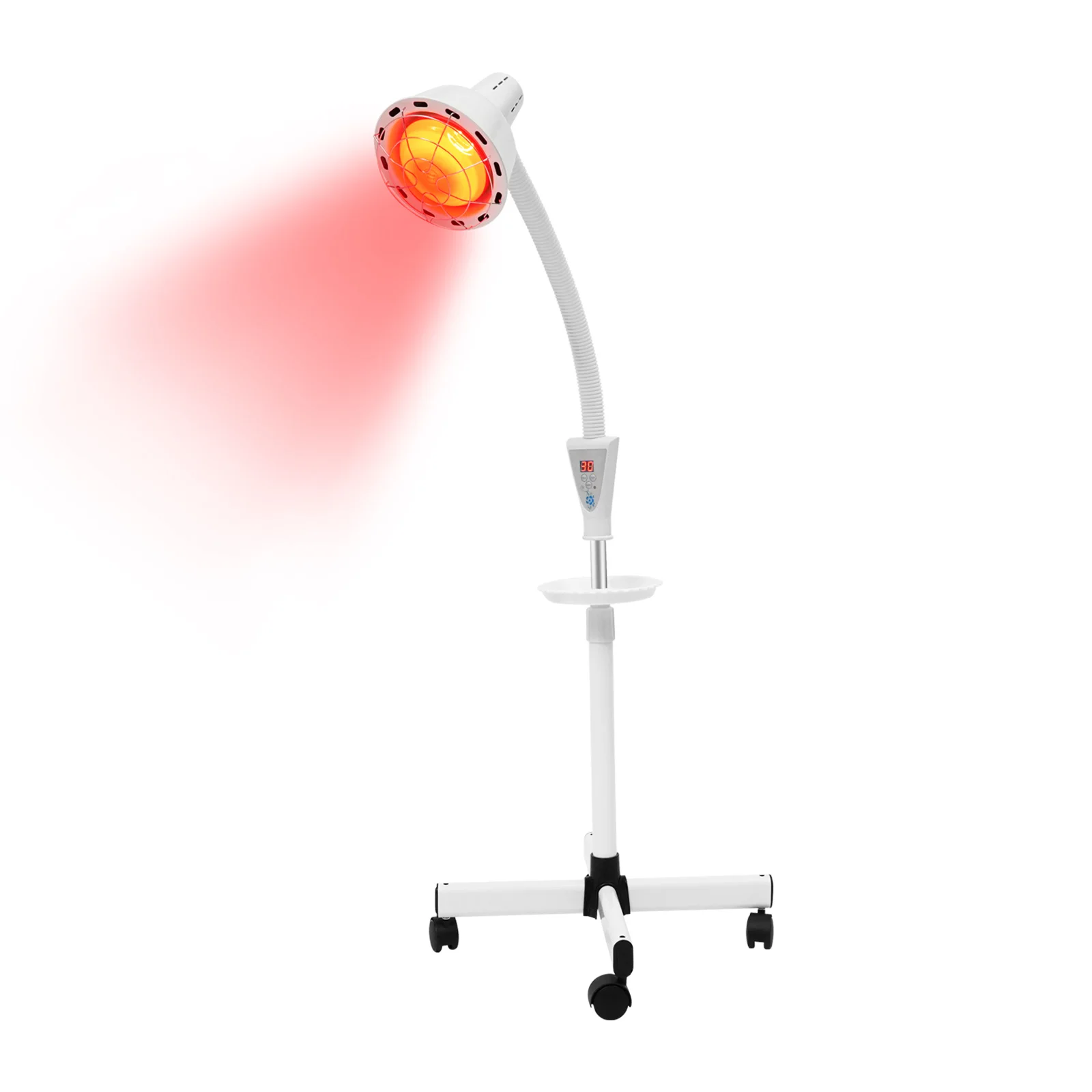 275W Infrarot-Wärmelampe Infrarot-Therapielampe mit Verstellbarer Höhe 360° ° Angle Time on Wheels Body Relieve Homes, Massage Parlors – Detail 4