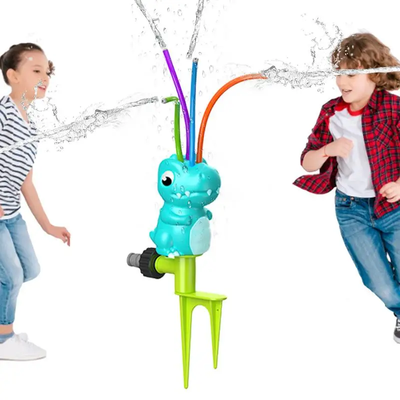 

Kids Sprinklers For Yard Dinosaur Water Spray Sprinkler With Rotation Spray Toys Backyard Games For Playful Summer Outside