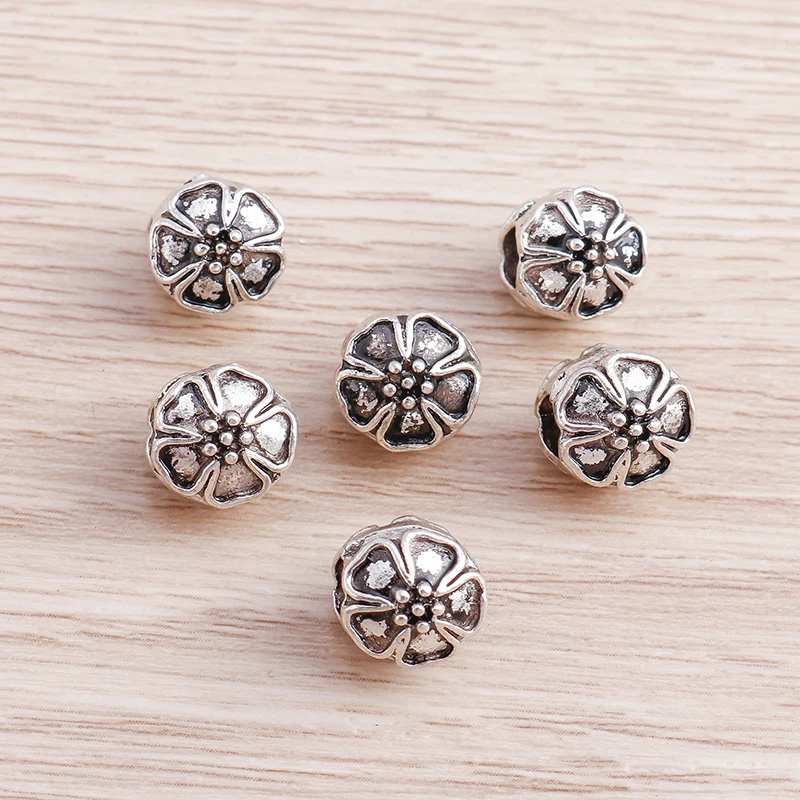 Tusember 15 Stück Legierungs-Blumenanhänger in Antiksilberfarbe, Perlen, Anhänger, DIY-Ohrringe, Halsketten, DIY-Schmuckherstellung, handgefertigtes Kunsthandwerk – Detail 4