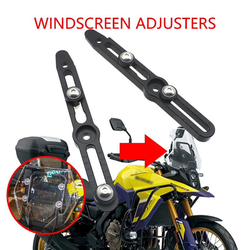 

Motorcycle Accessories Windscreen Adjusters CNC Aluminum Windshield Bracket Fit For Suzuki V-Strom 800DE vstrom DL800 2022-2024