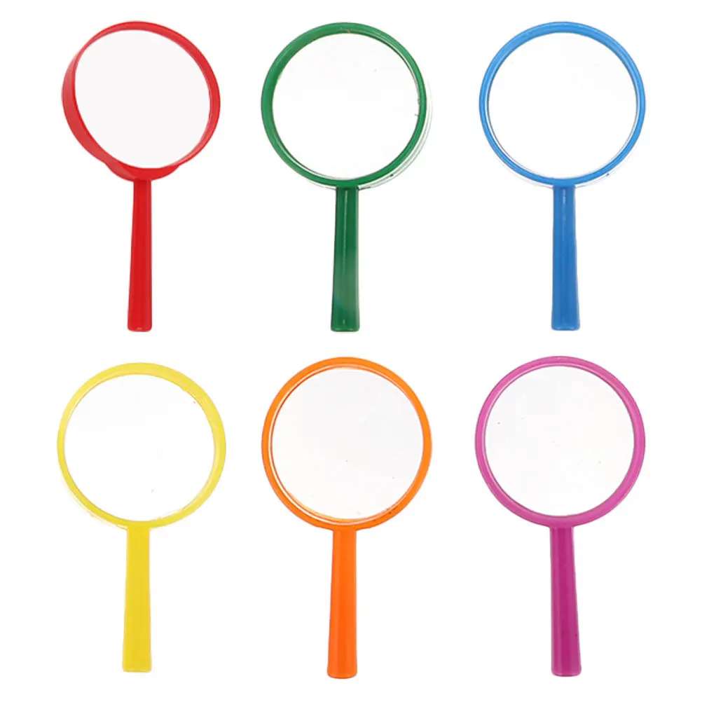 

6Pcs Portable Handheld Magnifier 25mm High Transparency Reading Glass for Seniors Outdoor Exploration Classroom Science