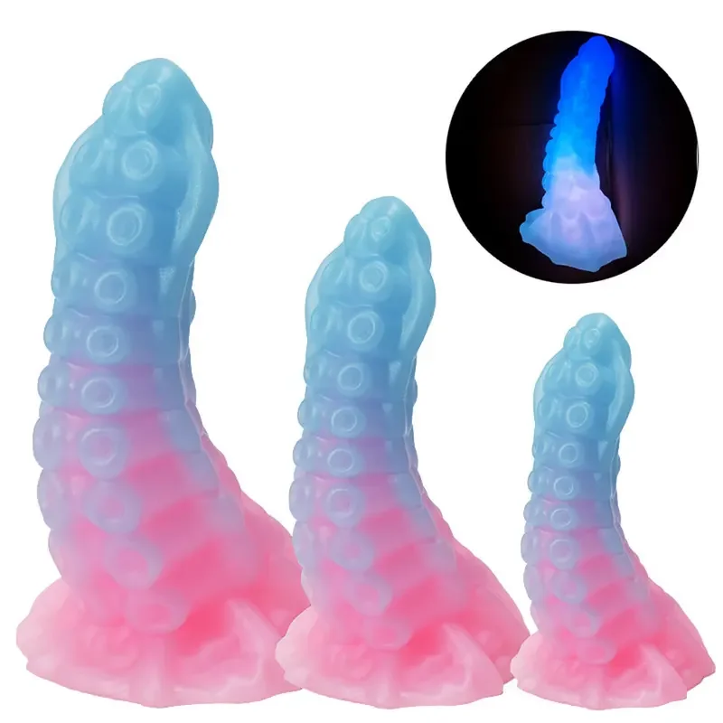 Small Octopus Tentacle Soft Silicone Animal Fantasy Dildo Colorful Anal Butt Plug Masturbate For Women Men Orgasm Sex Tool