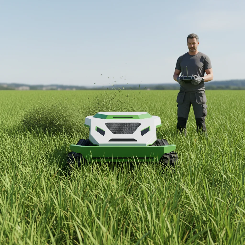 Multifunctional Remote Control Lawn Mower Snow Sweeper Snow Pusher Bulldozer Rechargeable