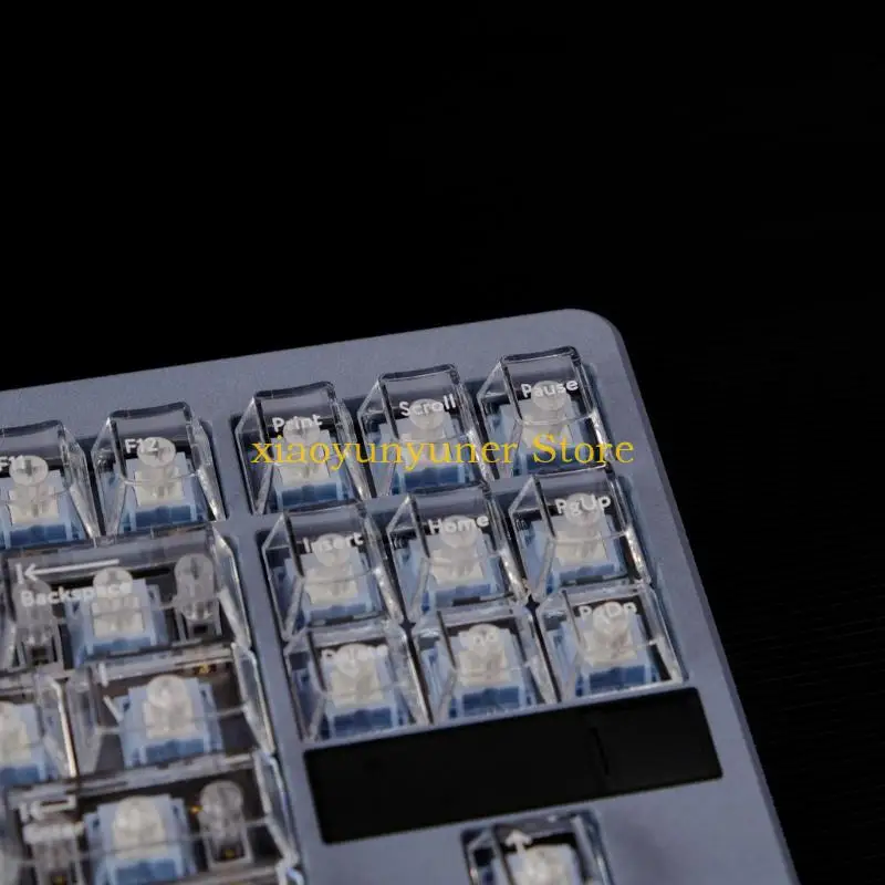 P9JB 114Keys/set PC Full Transparents Backlits Keycap Original Height KeyCaps for Mechanical Keyboards
