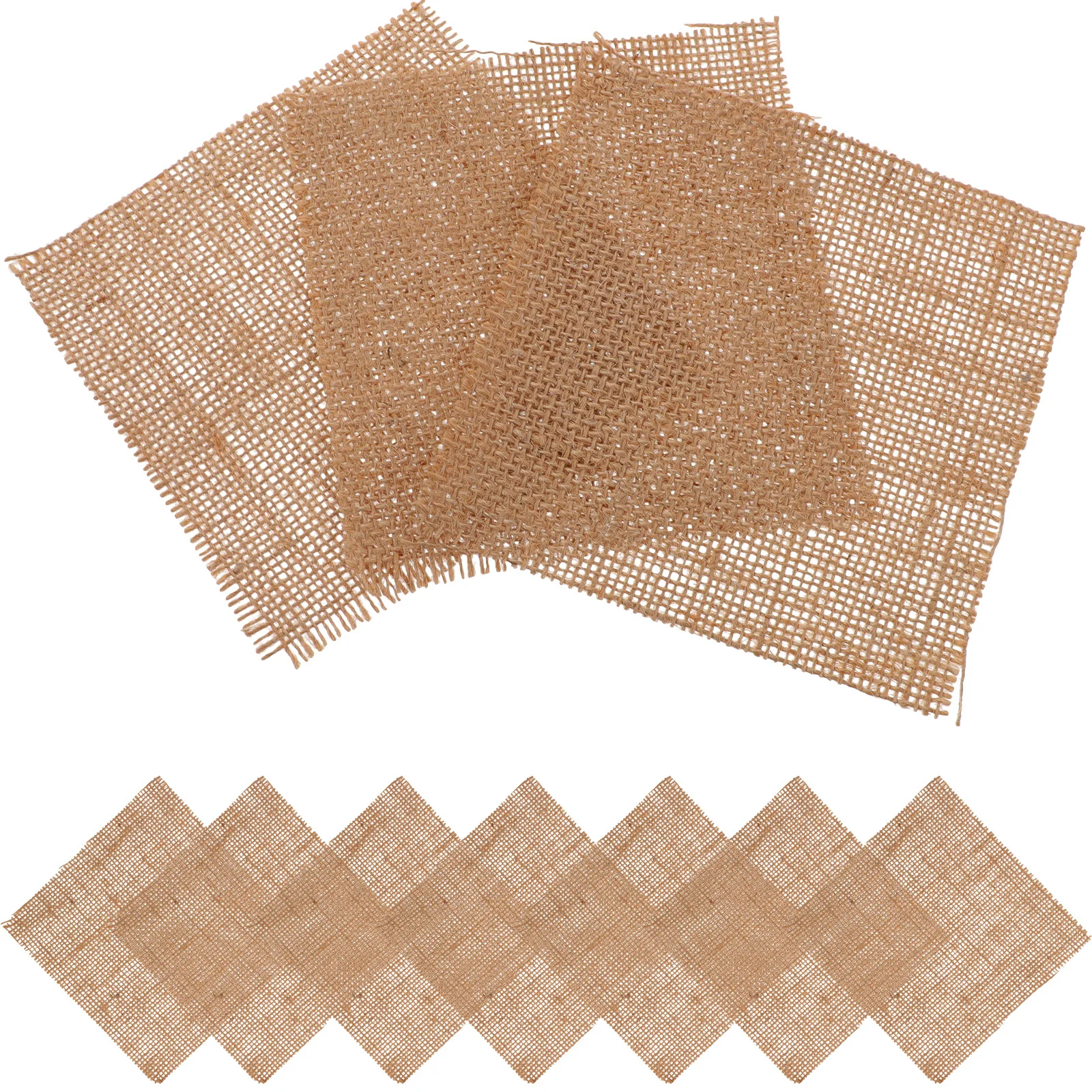 

10Pcs Linen Coasters Photography Background Mats Heat Insulation Cup Pads Decorative Photo Props Multipurpose Linen Cup Pad