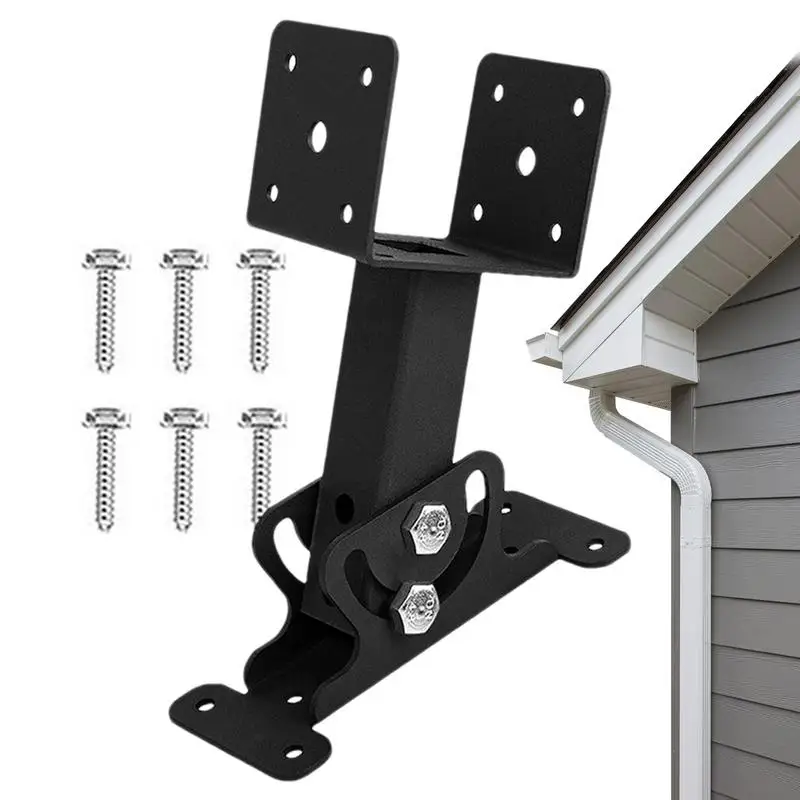 

Heavy Duty Roof Mounting Bracket Adjustable Saddle Pergola Support Patio Riser Beam Rack Kit 4x4 And 4x6 Wood Beams For Pergola