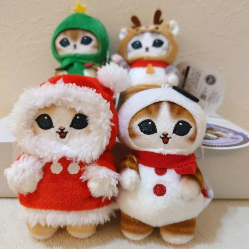 Mofusand – poupée en peluche série animaux à longue queue de noël, chat requin Kawaii, poupée douce, jouet en peluche d'anniversaire, cadeau de noël pour enfants