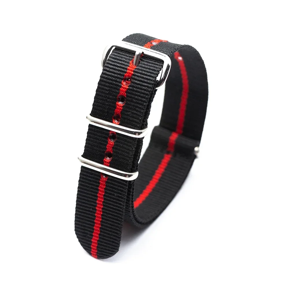 Nylon Watchband 2 Green 1 Red 18mm 20mm 22mm 24mm Woven Straps Watch Band For Men Women Bracelet Watch Accessories