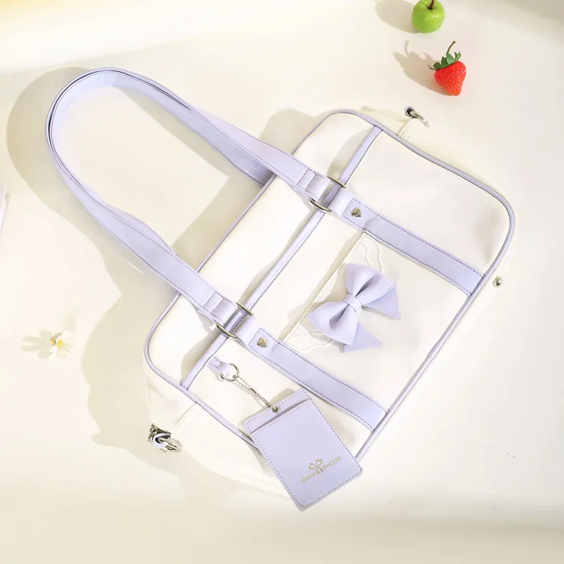 Nuova borsa da donna JK Uniform Bag Versatile Bow Bag Sweet Japanese College Girls Shoulder borsa portatile di grande capacità Lolita Handbag