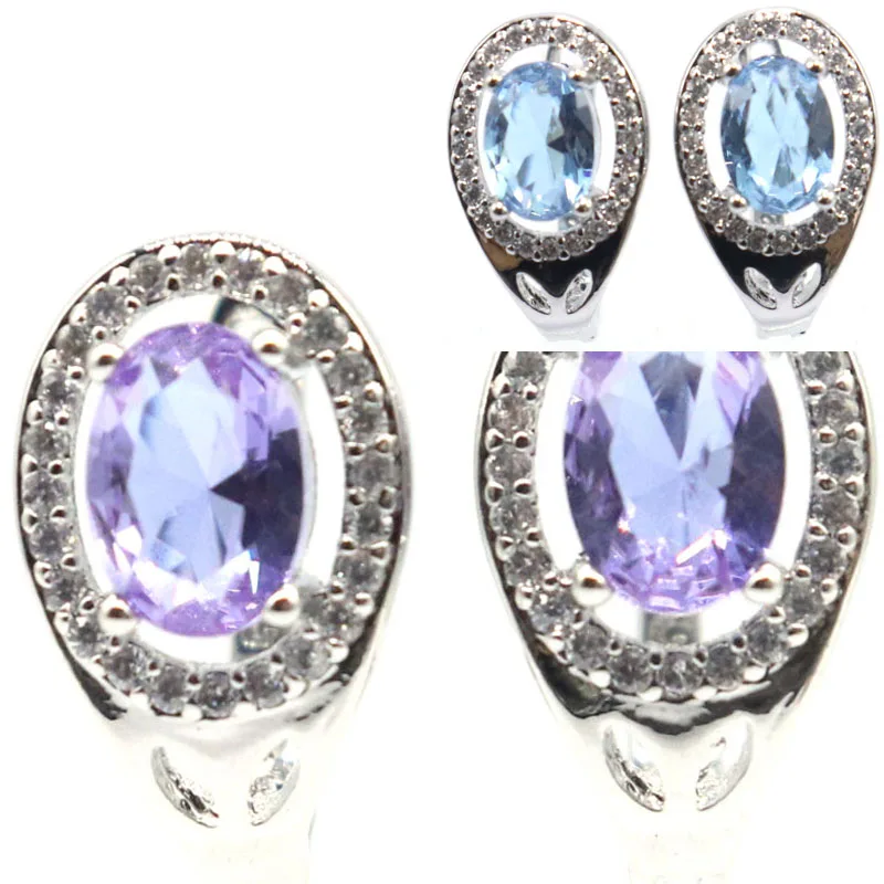 

Buy 4 Get 1 Free 14x9mm 2.9g Color Changing Alexandrite Topaz Zultanite CZ Fire Rainbow Mystic Topaz CZ Silver Earrings