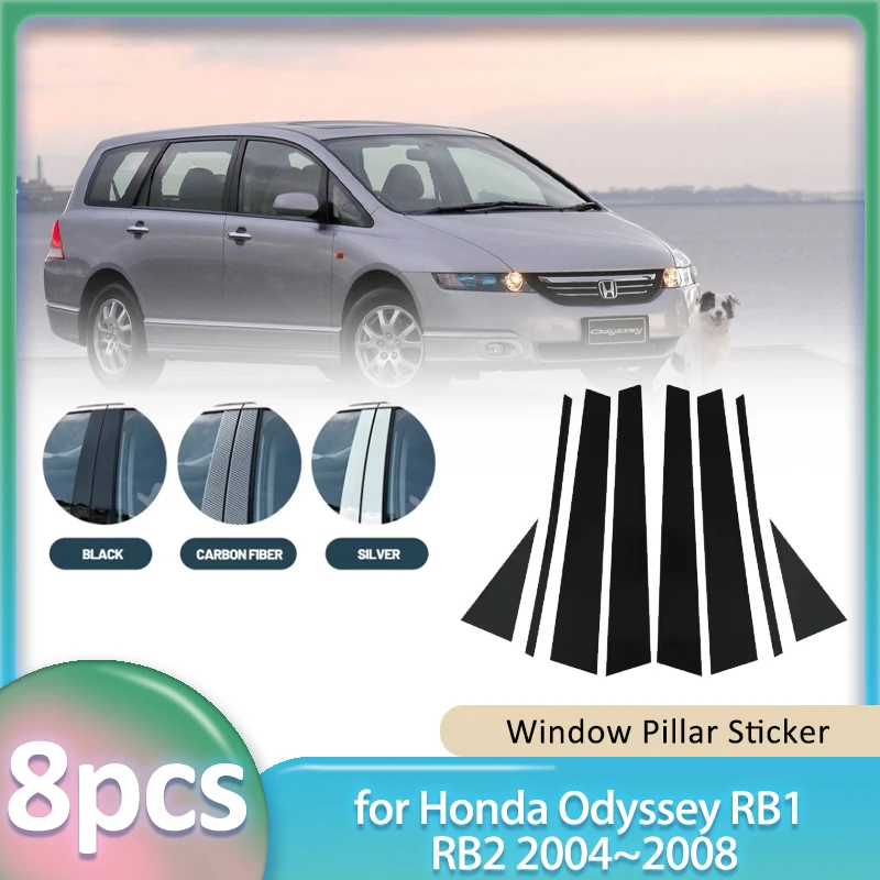 

Window Trim Sticker for Honda Odyssey RB1 RB2 2004~2008 2005 Car PC Material B C Pillar Post Cover Door Decal Part Accessories