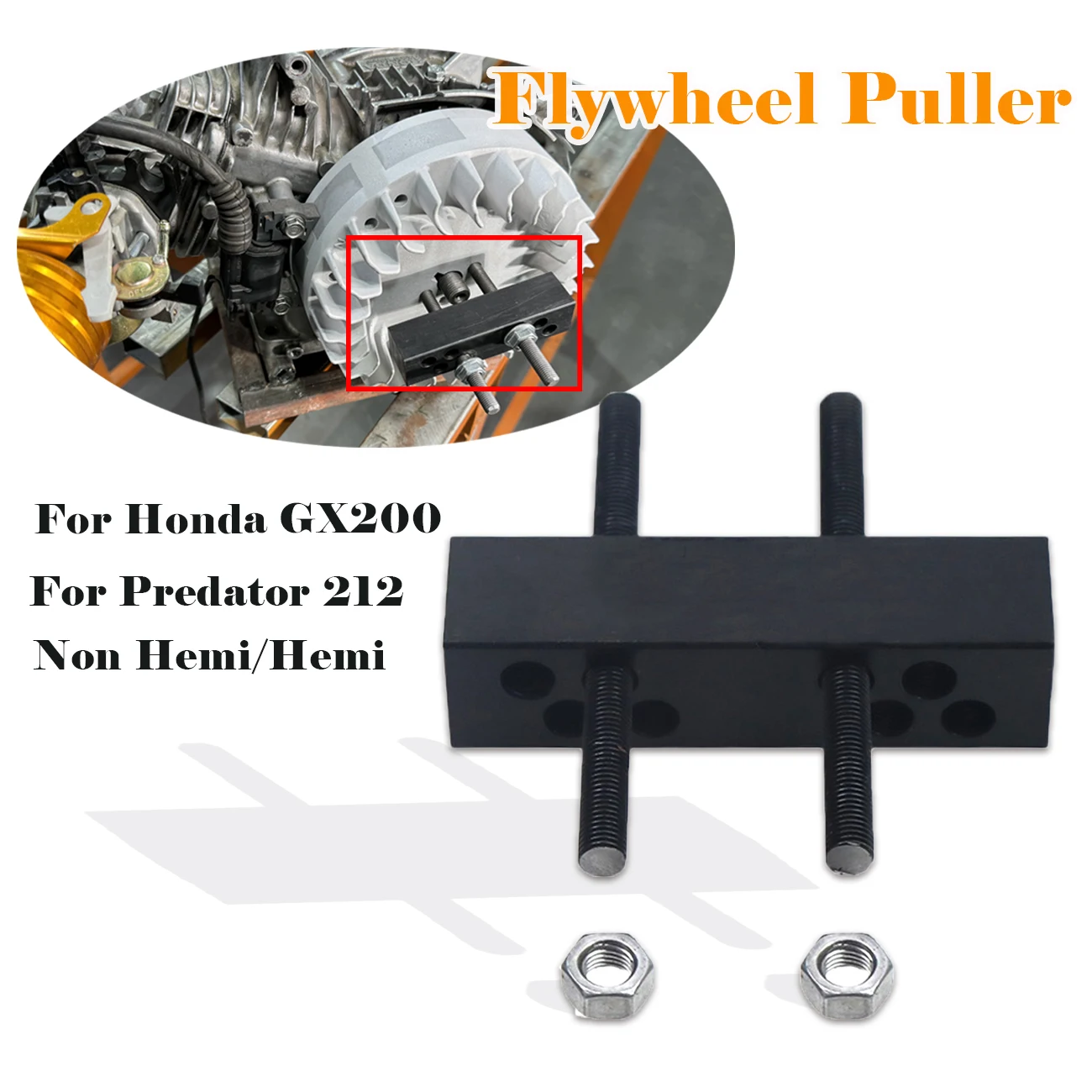 

Flywheel Puller For Honda GX200 Predator 212 Non Hemi / Hemi Fits Flywheels That Have Pull Code Holes