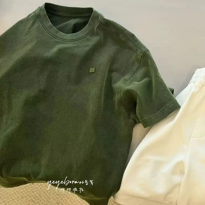 Children's Clothing Distressed Short Sleeved Children's Retro Loose T-shirt 2026 Summer Dress Stylish Boy's And Girl's T-shirt