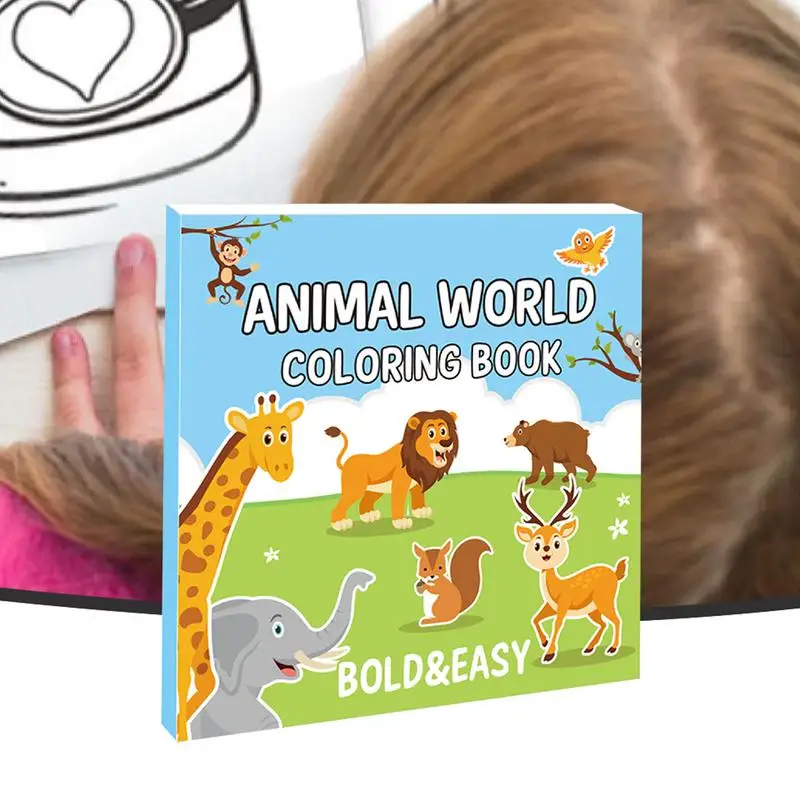 Adorável Animal Coloring Book, Adorável Character Drawing Book, Doodles Book, Projetos fáceis e simples, 40 folhas