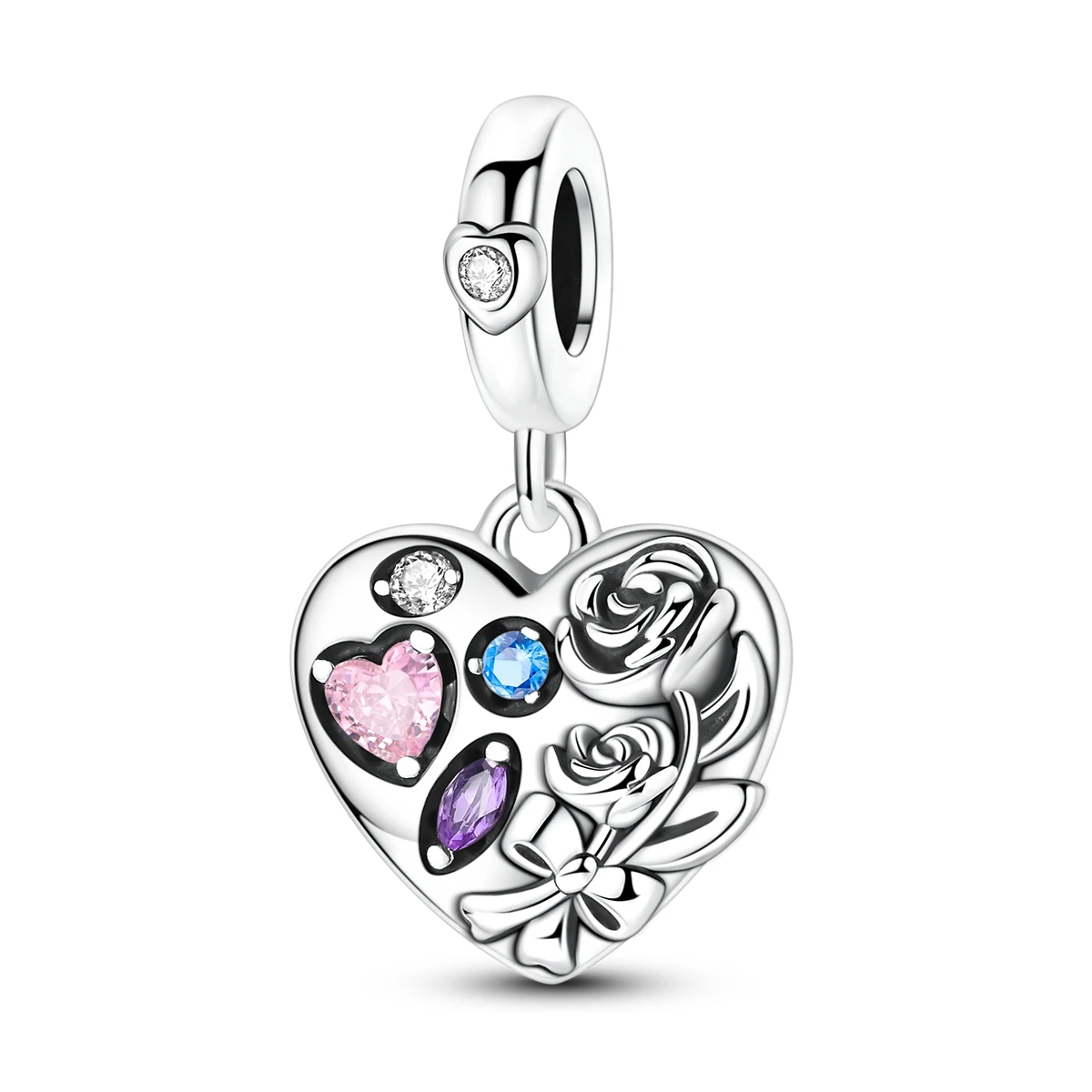 

Charm 925 Silver Love Rose Chocolate For Woman Fit Bracelet Necklace Diy For Lady Fashion Jewelry