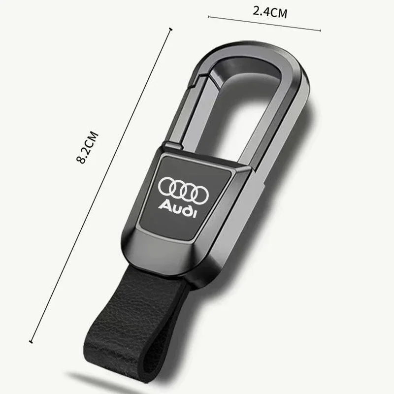 3D Metal Leather Car Logo Key Rings Keyring Keychain For Audi S Line S3 RS4 A4 B5 B6 A3 8P 8V 8L A5 A6 C6 C5 A1 A7 A8 Q2 Q3 TT