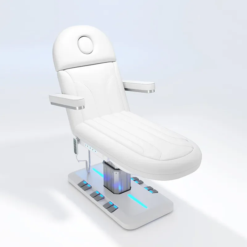for Three Motor Electric Lifting Beauty Bed for Medical Spa Injection Eyelash Pattern Embroidery Salon Furniture