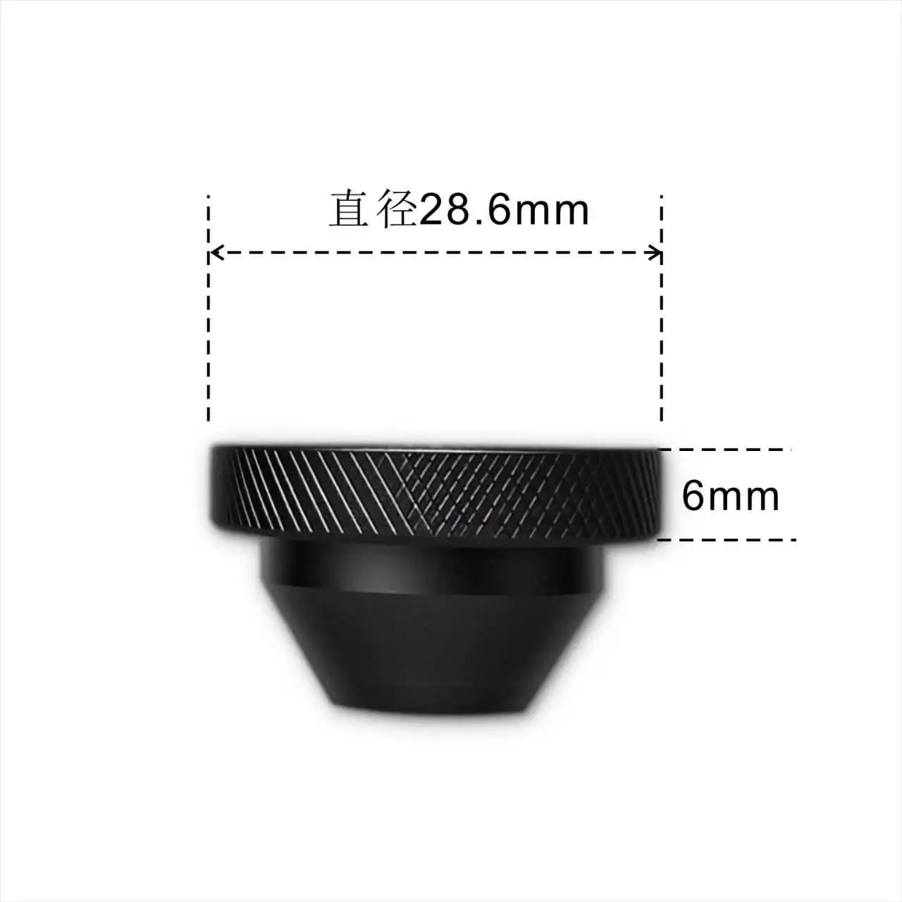 Leichter Aluminium-Carbon-Gabelverlängerer OD28,6mm 1-1/8 Zoll Gabelkopfrohr-Verlängerungskappe Passend für Rennrad TT Bike Gabel 6mm 9mm – Detail 3