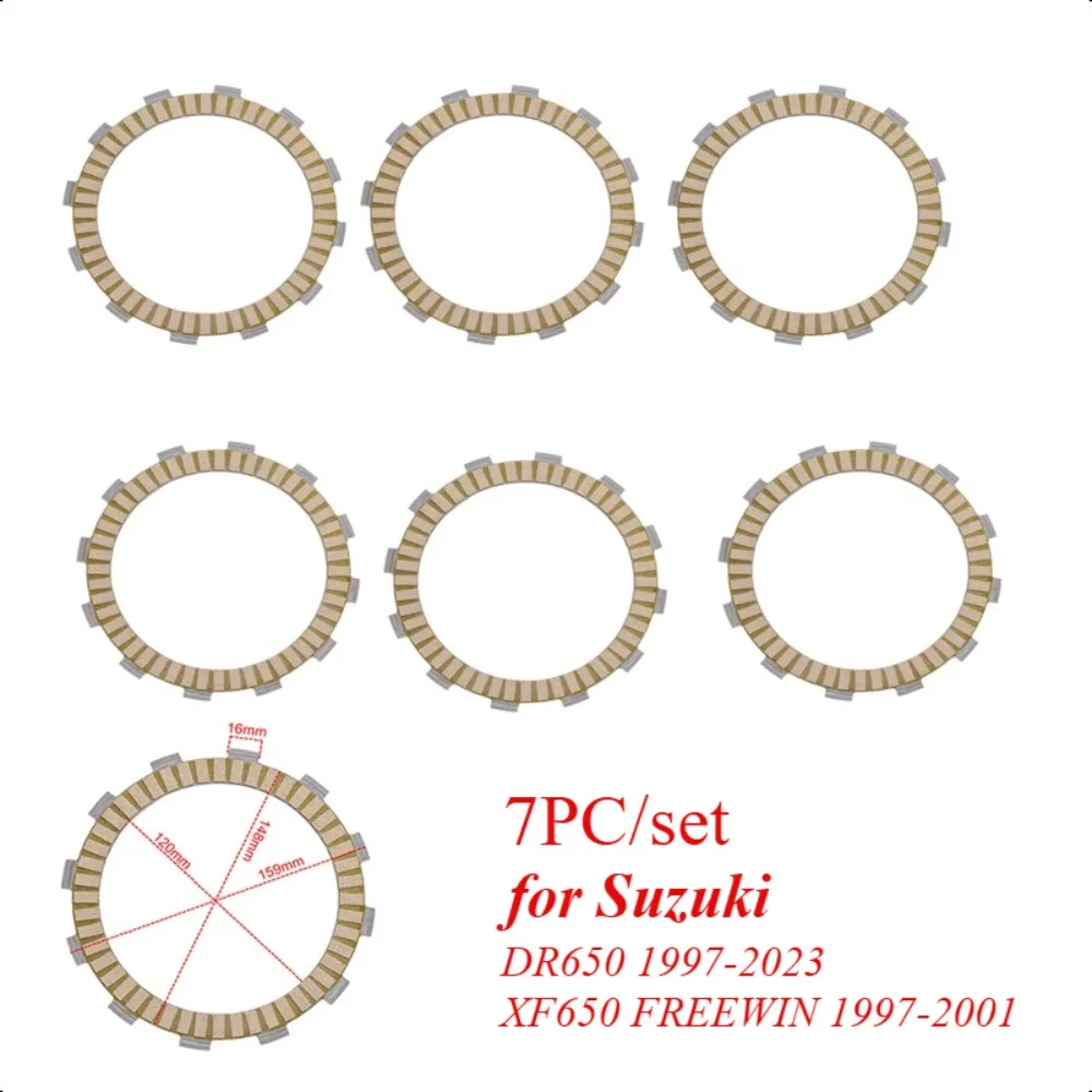 

Motorcycle Friction Clutch Plate 21441-31D00-000 for Suzuki XF650 FREEWIND 1997-2001 DR650 1997-2023