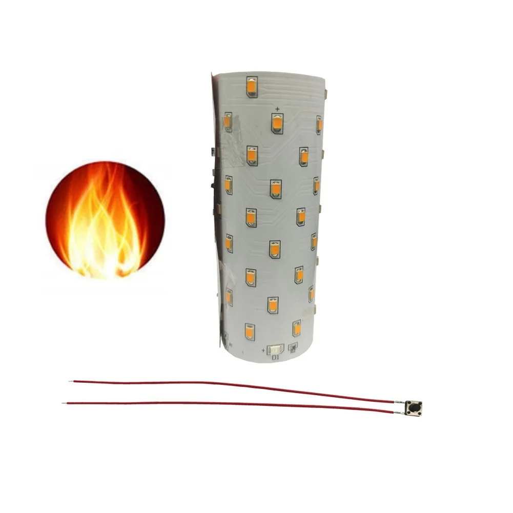 51LED Flame PCB Solar Flame PCBA Flashing constant breathing PCB Material Construction 3.7V Battery Compatible