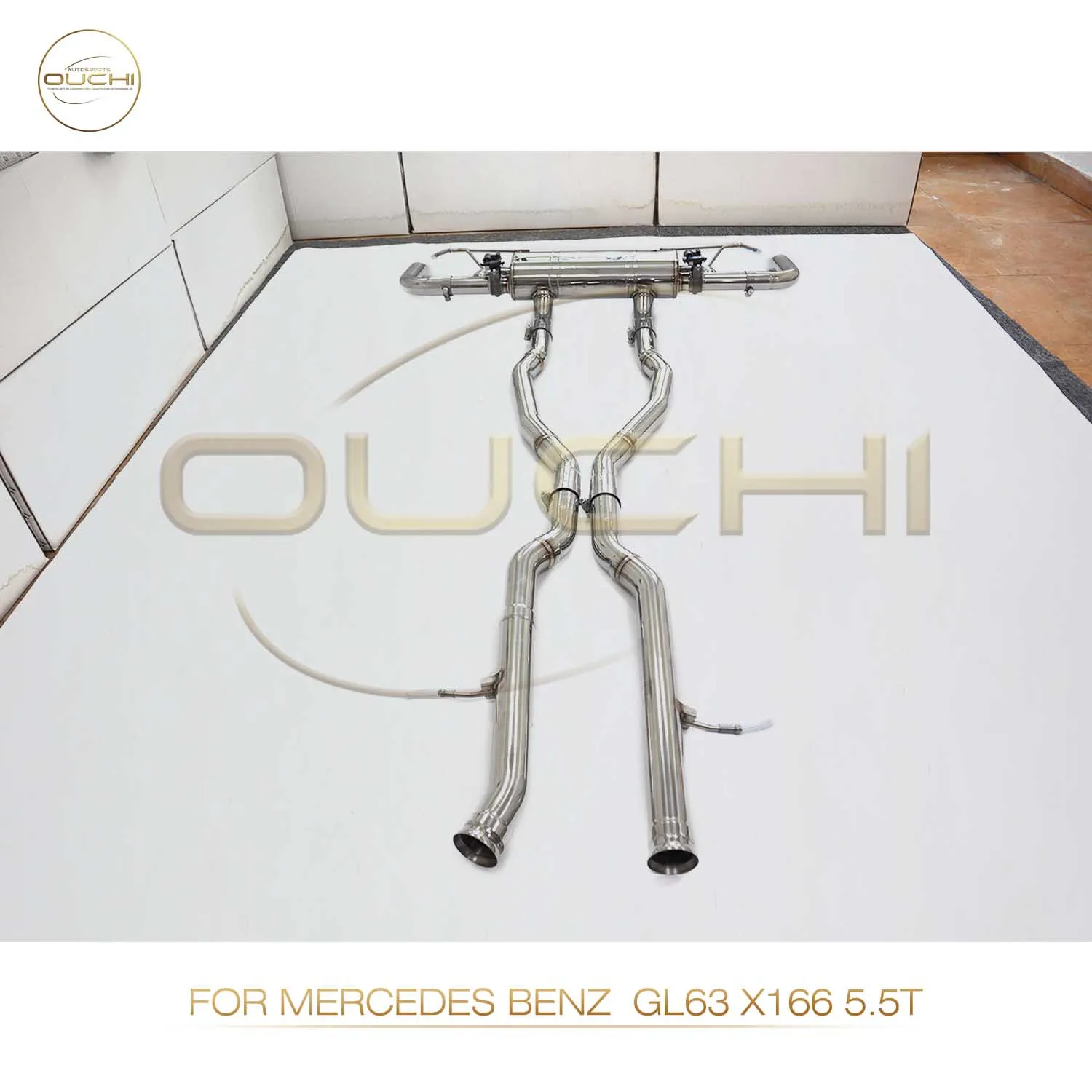 Performance Catback For Mercedes benz GL63 X166 5.5T OUCHI exhaust system With Muffler Valves Stainless Steel