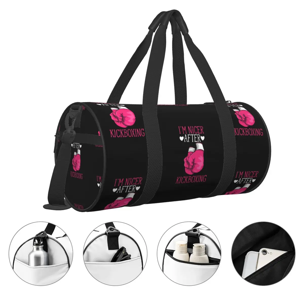 Bolsas deportivas divertidas de Kickboxing, regalo de artes marciales, bolsa de gimnasio de entrenamiento, bolsos Retro grandes, patrón de pareja, bolsa de Fitness al aire libre