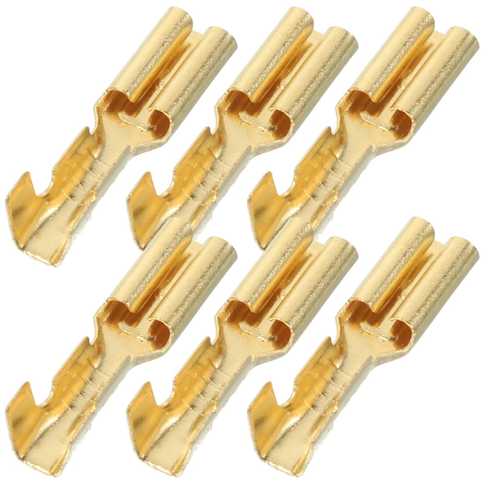 

1000pcs Crimp Terminals Spade Connectors Copper Male Female 2 8mm Gold Plated Wire Electrical Automotive Speaker Home Appliances
