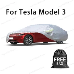 Car cover For Tesla Model 3 Full cover Waterproof sun protection cover Scratch resistant cars accessories