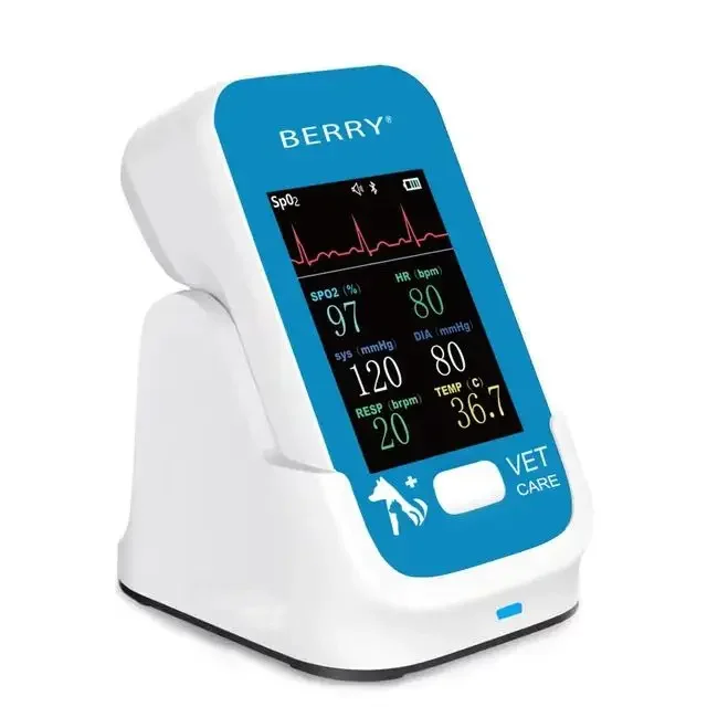 

Berry AM6200 6 Parameter Spo2 HR ECG PR TEMP NIBP Good Quality Handheld Veterinary CE Pet Patient Monitor