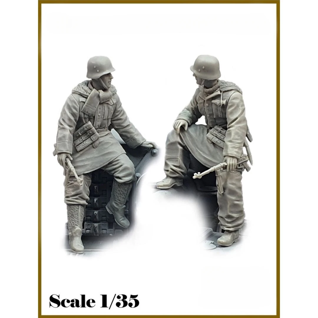 

1:35 Die-cast Resin Figure Model Assembling Kit Resin Soldier Toy Model Unpainted Free Shipping (2 People)