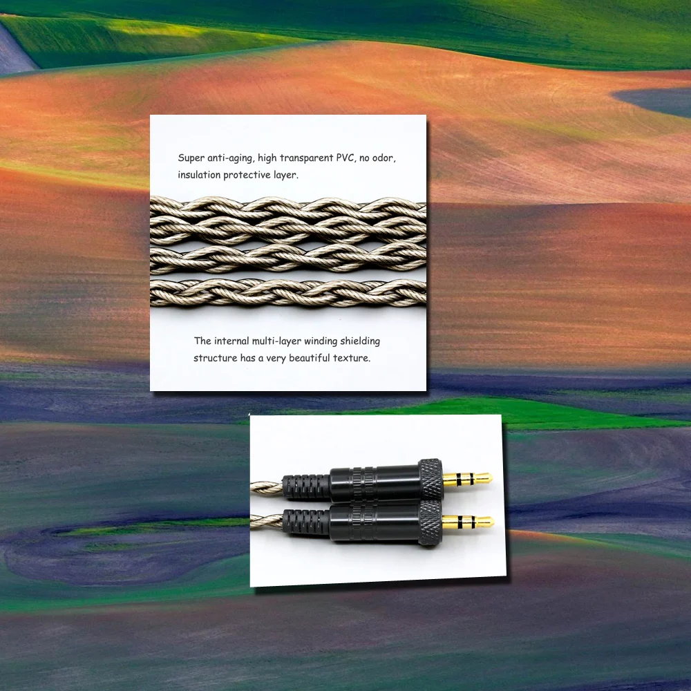 99% prata pura + grafeno banhado a prata escudo cabo de fone de ouvido para sony MDR-Z1R MDR-Z7 MDR-Z7M2 com parafuso para fixar ln007923